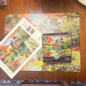 Buffalo Reflections “Sunset At The Mill” 750-Piece Puzzle | Complete w/ Poster